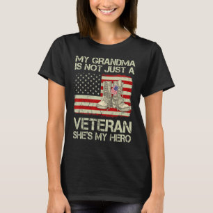 T-shirt Ma Grand-Mère Pas Seulement Vétéran Elle Est Héros
