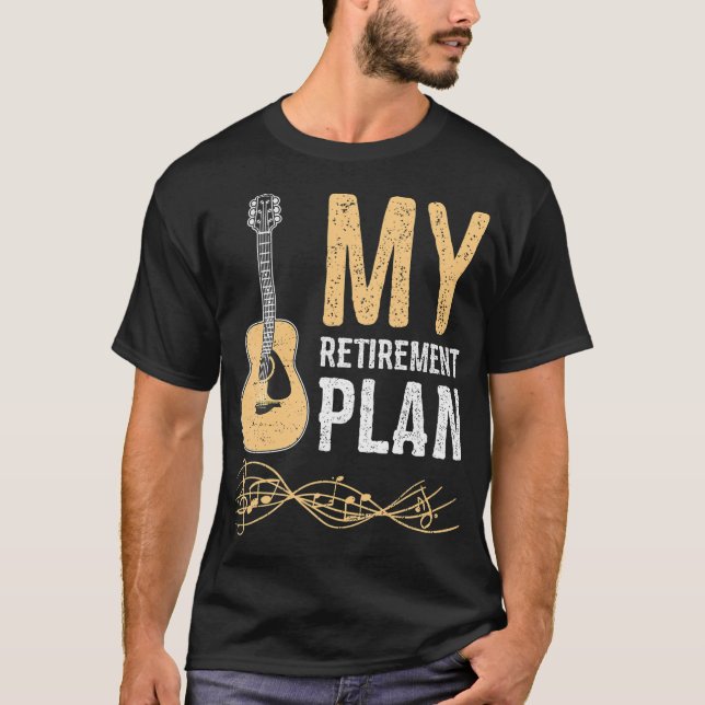 T-shirt Ma guitare de retraite (Devant)