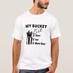 T-shirt Ma liste de seau Bière Plus de bière Drôle papa co