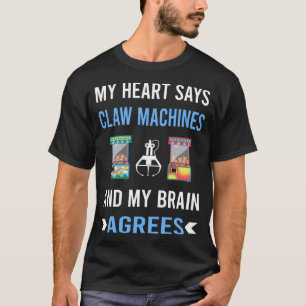 T-shirt Ma machine à griffe cœur grue