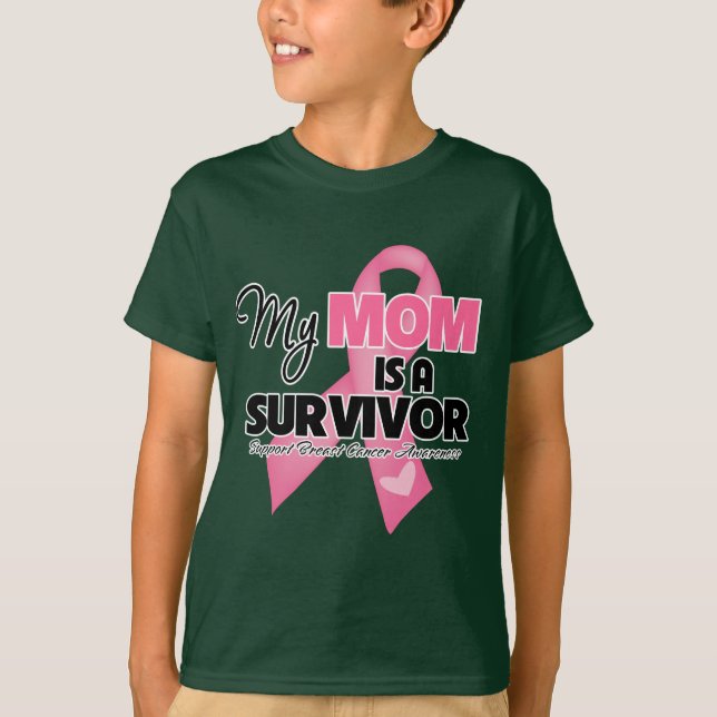 T-shirt Ma maman est une survivante - cancer du sein (Devant)