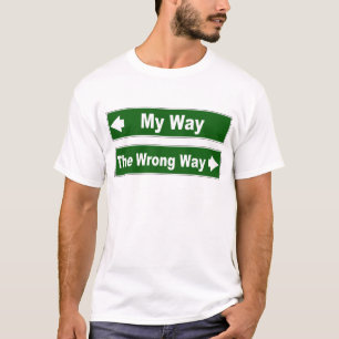 T-shirt Ma manière et chemise fausse de plaque de rue de
