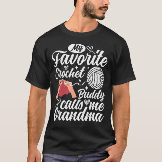 T-shirt Ma meilleure amie au crochet m'appelle Grand-mère