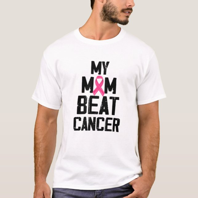 T-shirt Ma mère bat le cancer Cancer du sein Sensibilisati (Devant)