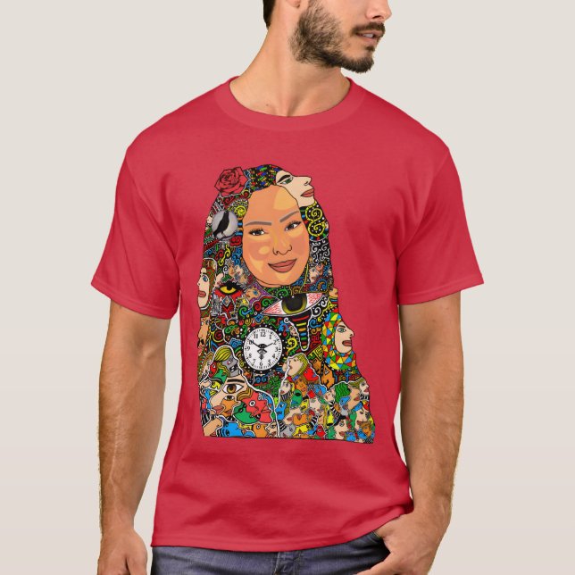 T-shirt ma mère est le secret de mon rétro happines (Devant)
