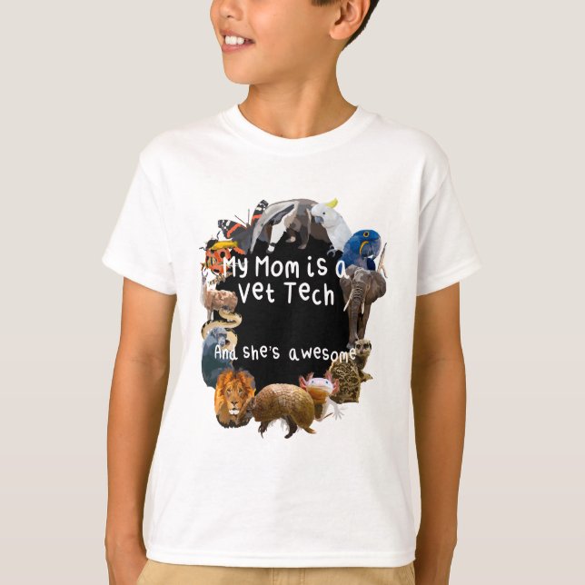 T-shirt Ma mère est une technicienne vétérinaire (Devant)