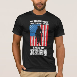 T-shirt Ma mère n'est pas seulement un vétéran, elle est m