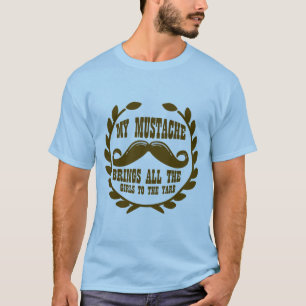T-shirt Ma moustache amène toutes les filles à la cour