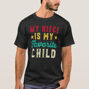T-shirt Ma nièce est mon oncle préféré de la petite fille