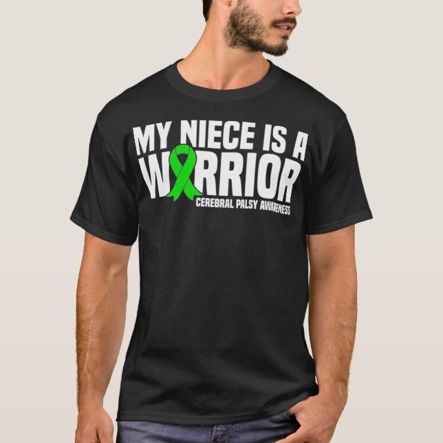 T-shirt Ma nièce est un guerrier Cérébral Conscience de la (Devant)