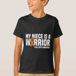 T-shirt Ma Nièce Est Un Guerrier Orange Ribbon Rsdcrps Lau