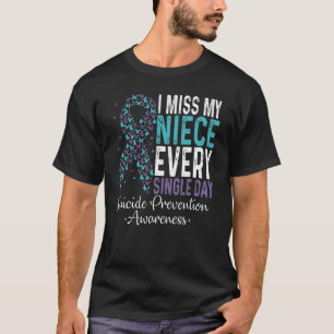 T-shirt Ma Nièce Me Manque Chaque Jour De Prévention Du Su