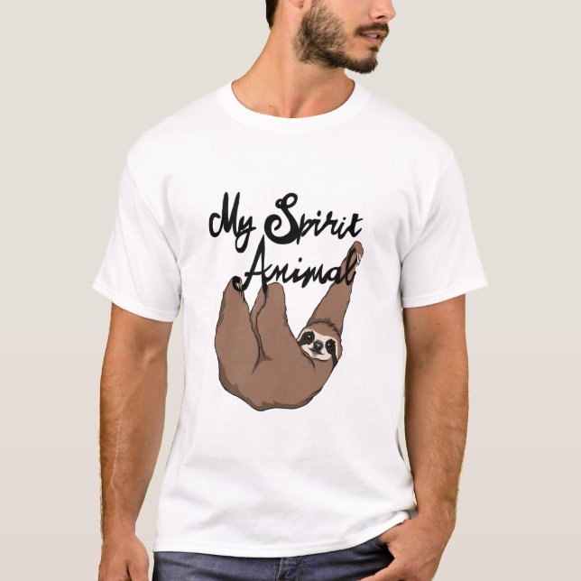 T-shirt Ma paresse mignonne animale d'esprit (Devant)