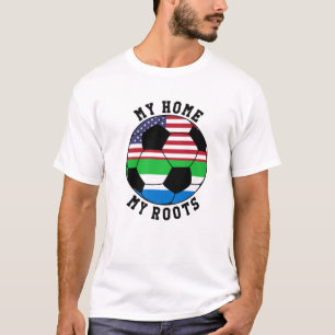 T-shirt Ma Patrie Mes Racines Sierra Leone Drapeau Footbal