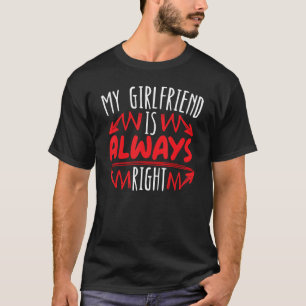 T-shirt Ma Petite Amie A Toujours Raison Valentines Day Cu