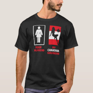 T-shirt Ma petite amie canadienne Relation de couple Valen
