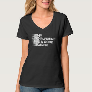 T-shirt Ma Petite Amie Est Un Bon Karen Et Un Rétro Sarcas