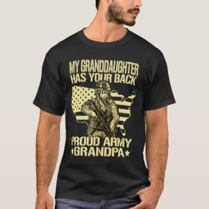 T-shirt Ma Petite-Fille A Ton Dos - Fier Groupe D'Armée