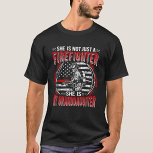 T-shirt Ma Petite-Fille Est Pompier Fier Grand-Père De Feu