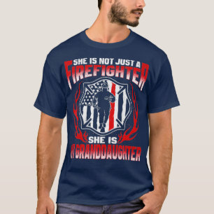 T-shirt Ma Petite-Fille Est Un Héros De Pompier Fière Feu