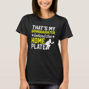 T-shirt Ma petite-fille Grand-mère d'un receveur de softba