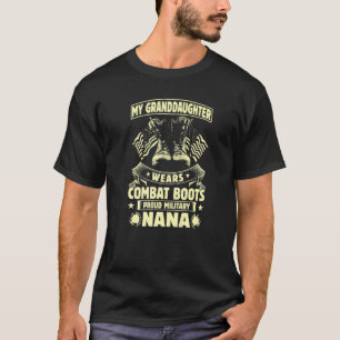 T-shirt Ma Petite-Fille Porte Des Bottes De Combat Fière M