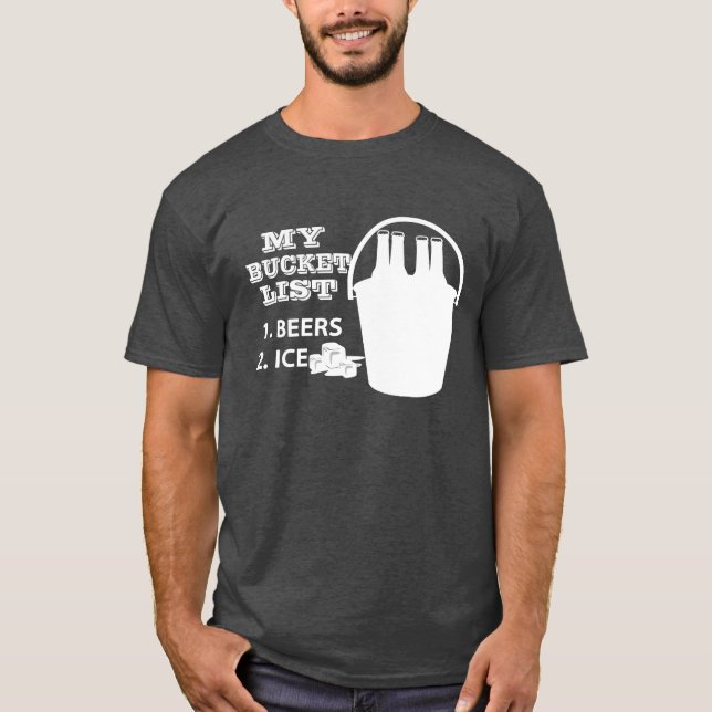 T-shirt Ma PIÈCE EN T de liste de SEAU (Devant)