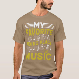 T-shirt Ma Place De Cachage Préférée Est Un Ami Musique