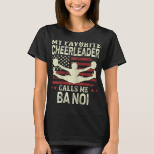 T-shirt Ma pom-pom girl préférée m'appelle Noi Drapeau amé