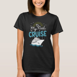T-shirt Ma première croisière hommes femmes filles et garç