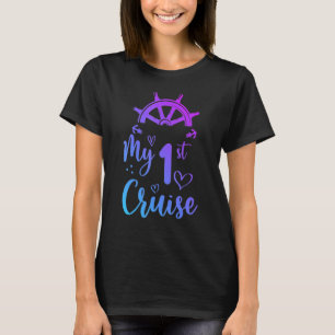 T-shirt Ma Première Croisière Hommes Femmes Filles Et Garç
