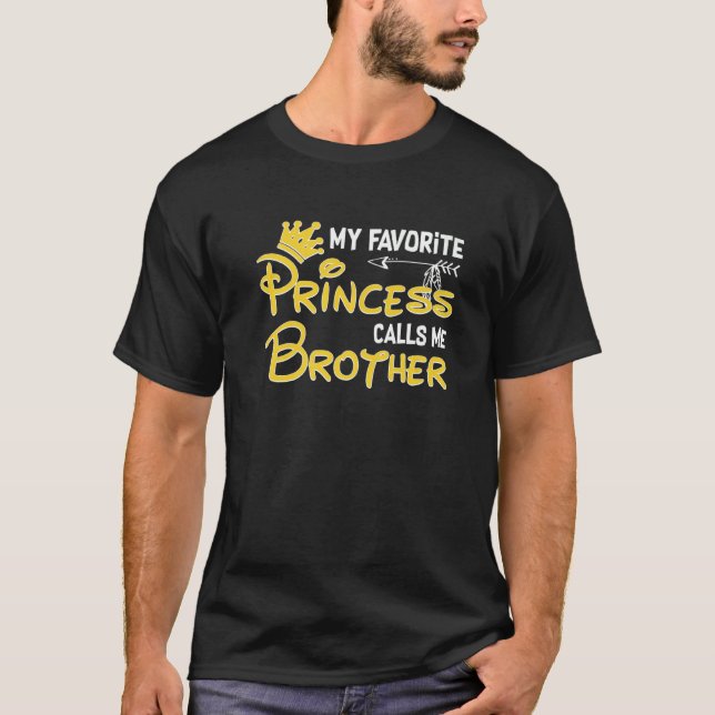 T-shirt Ma Princesse Favorite M'Appelle Frère Anniversaire (Devant)