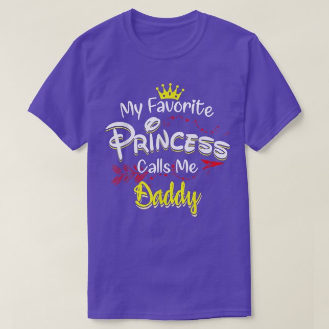 T-shirt Ma Princesse Favorite M'Appelle Papa  (Design devant)