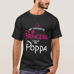T-shirt Ma Princesse Favorite M'Appelle Poppa Fille Fathe