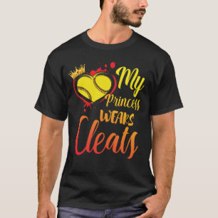 T-shirt Ma Princesse Porte Des Mats Softball Maman Basebal