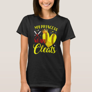 T-shirt Ma Princesse Porte Mat Softball Fille Mères