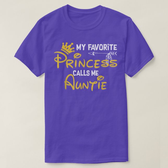 T-shirt Ma princesse préférée m'appelle Tatie Drôle Annive (Design devant)