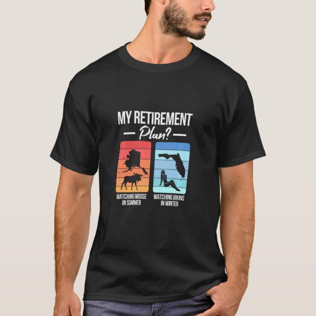 T-shirt Ma retraite L'observation de l'orignal en été & Bi (Devant)
