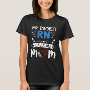 T-shirt Ma RN préférée m'appelle maman  Fille Infirmière