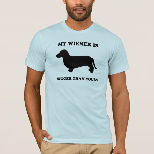 T-shirt Ma saucisse est plus grande que le vôtre (Devant)