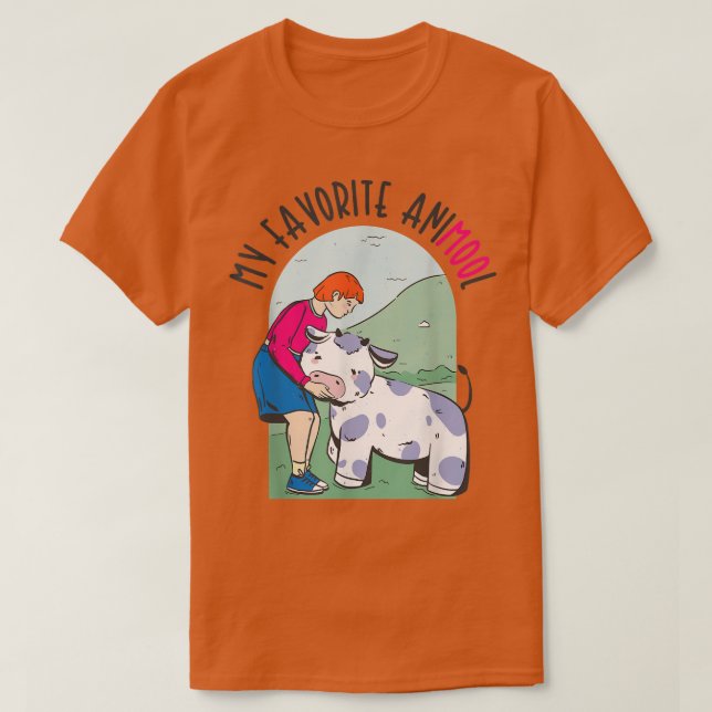 T-shirt Ma série préférée d'élevage de vaches animales (Design devant)