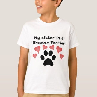T-shirt Ma soeur est Terrier blond comme les blés