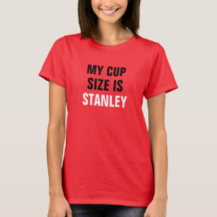 T-shirt Ma taille de tasse est noire et blanche rouge de