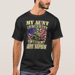 T-shirt Ma tante a ton dos fière armée Nephew US Militar