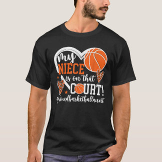 T-shirt Ma Tante De Basket-Ball Nièce D'Un Joueur De Baske