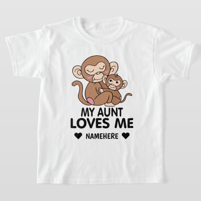 T-shirt Ma tante m'aime (Poser)
