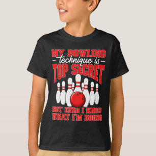 T-shirt Ma Technique De Bowling Est Une Citation De Bowler