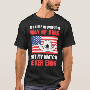 T-shirt Ma Veille N'Arrive Jamais À La Retraite De La Poli