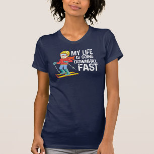 T-shirt Ma vie est des sports rapides inclinés allants de