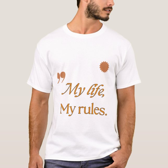 T-shirt Ma vie ma règle (Devant)